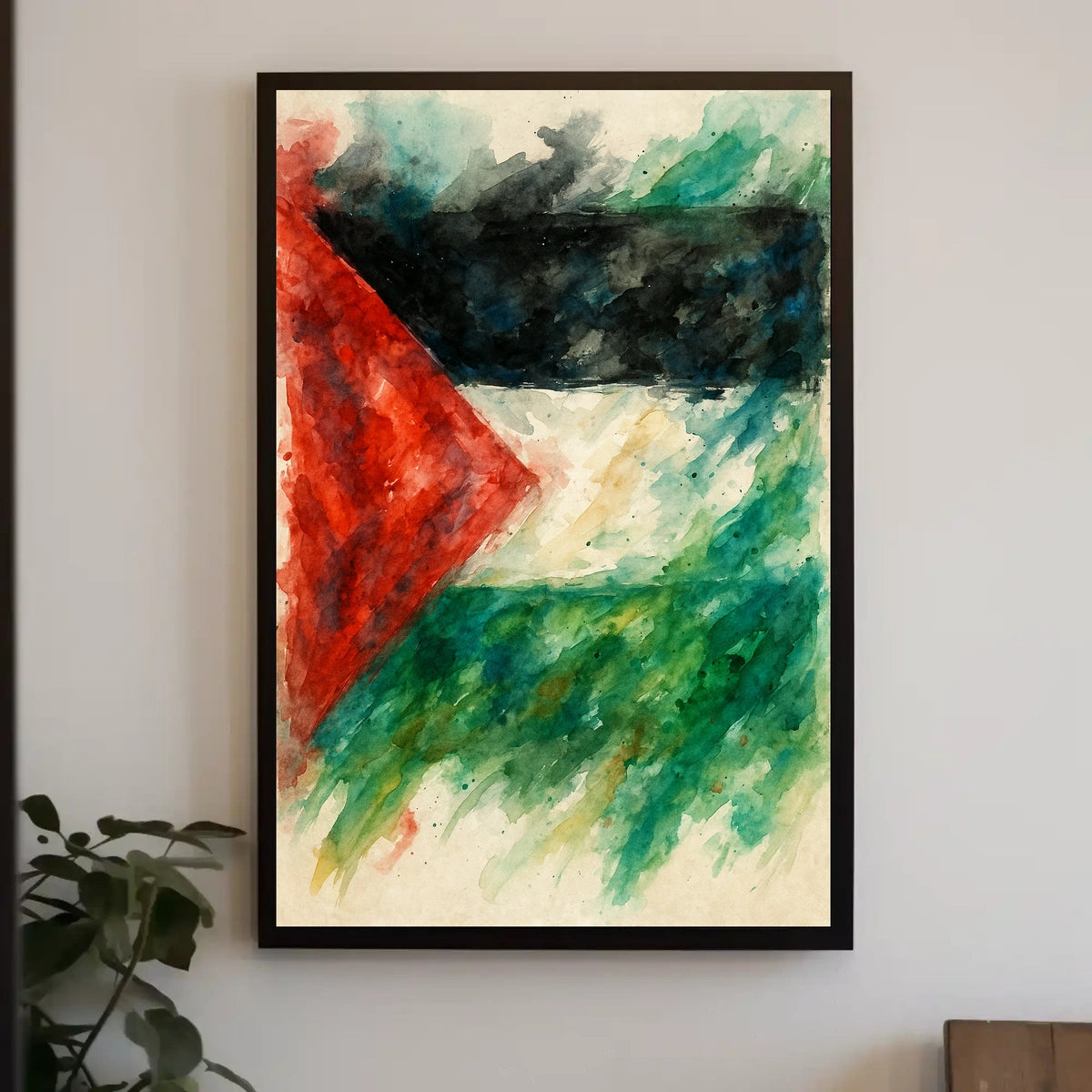 Abstract Watercolor Flag Abstract Poster