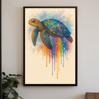Vibrant Sea Turtle Poster