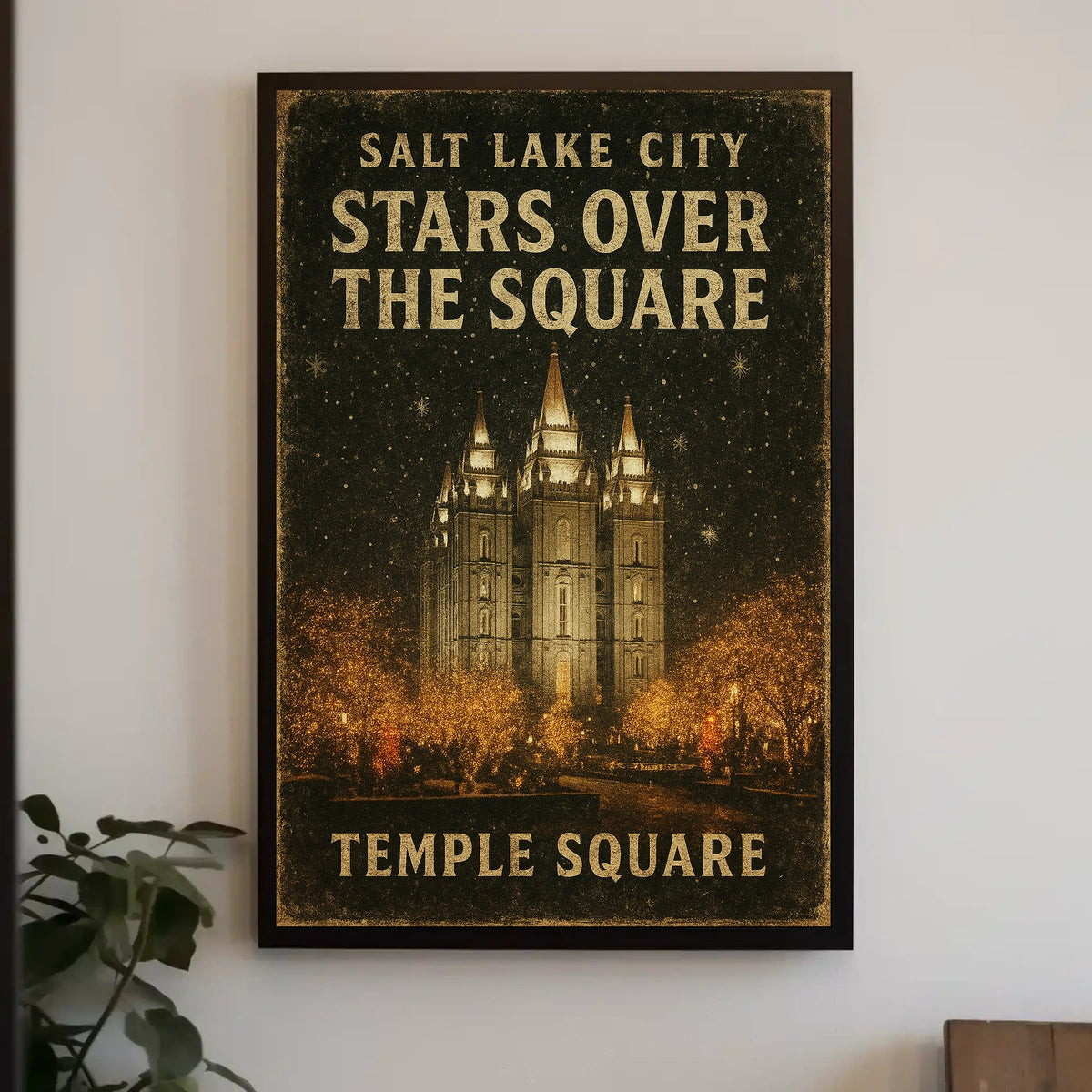 Stars Over The Square Salt Lake City Poster