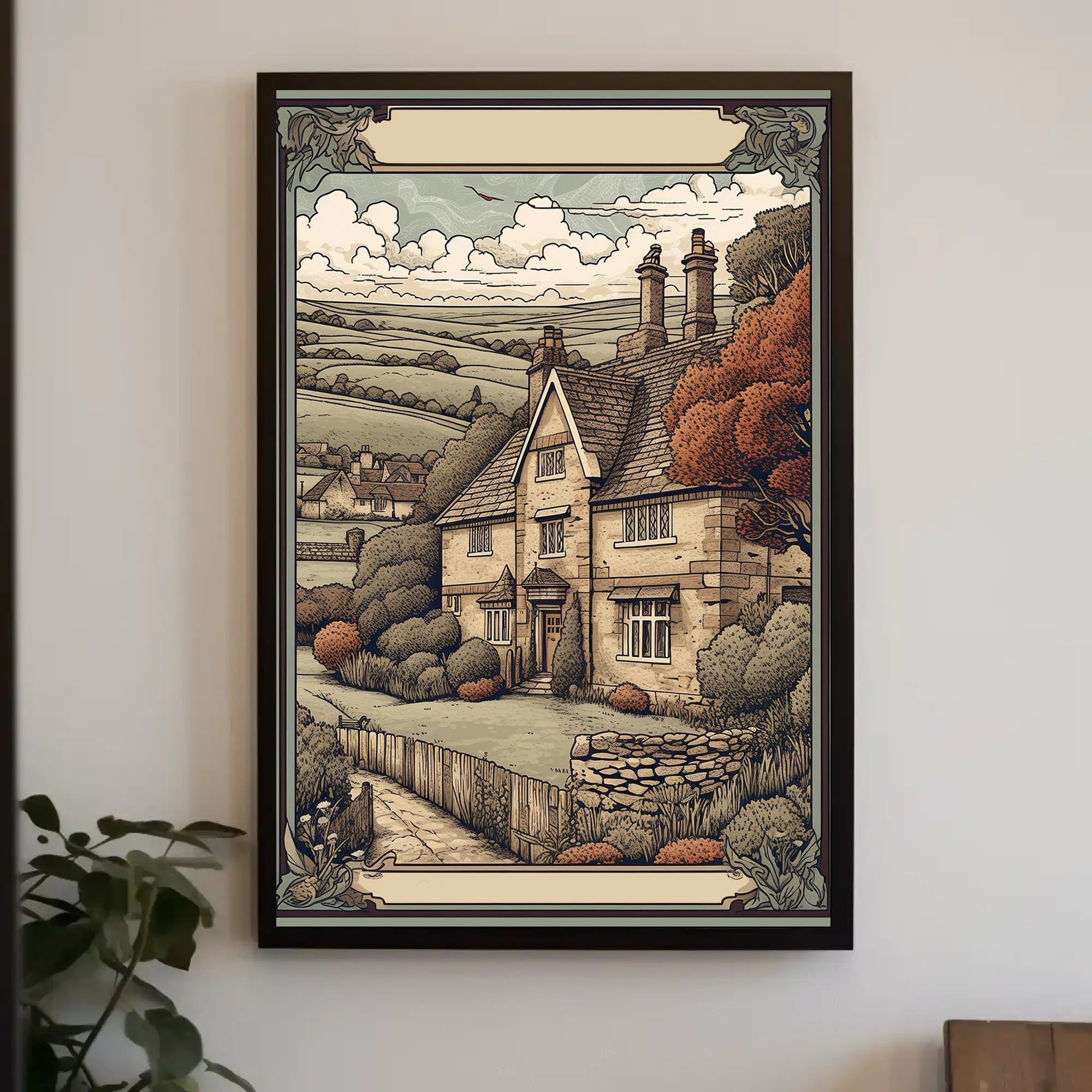 Quaint Countryside Cottage Poster