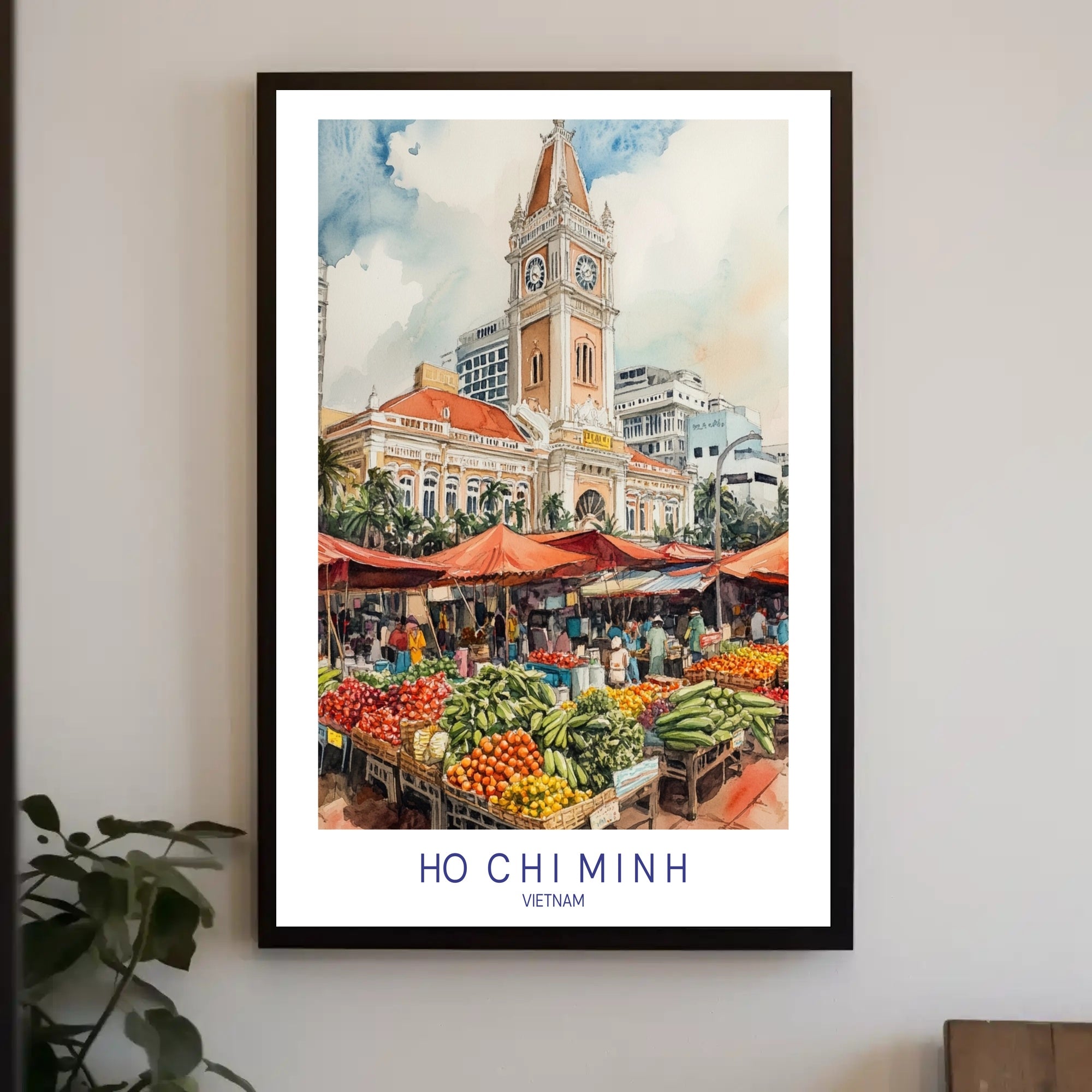 Ho Chi Minh Market Scene Poster PosterGoat