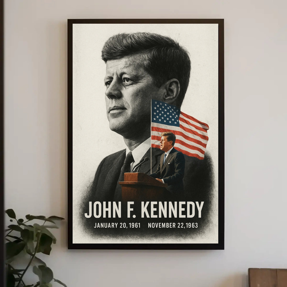 John F. Kennedy 35th President of the United States Reflections Poster