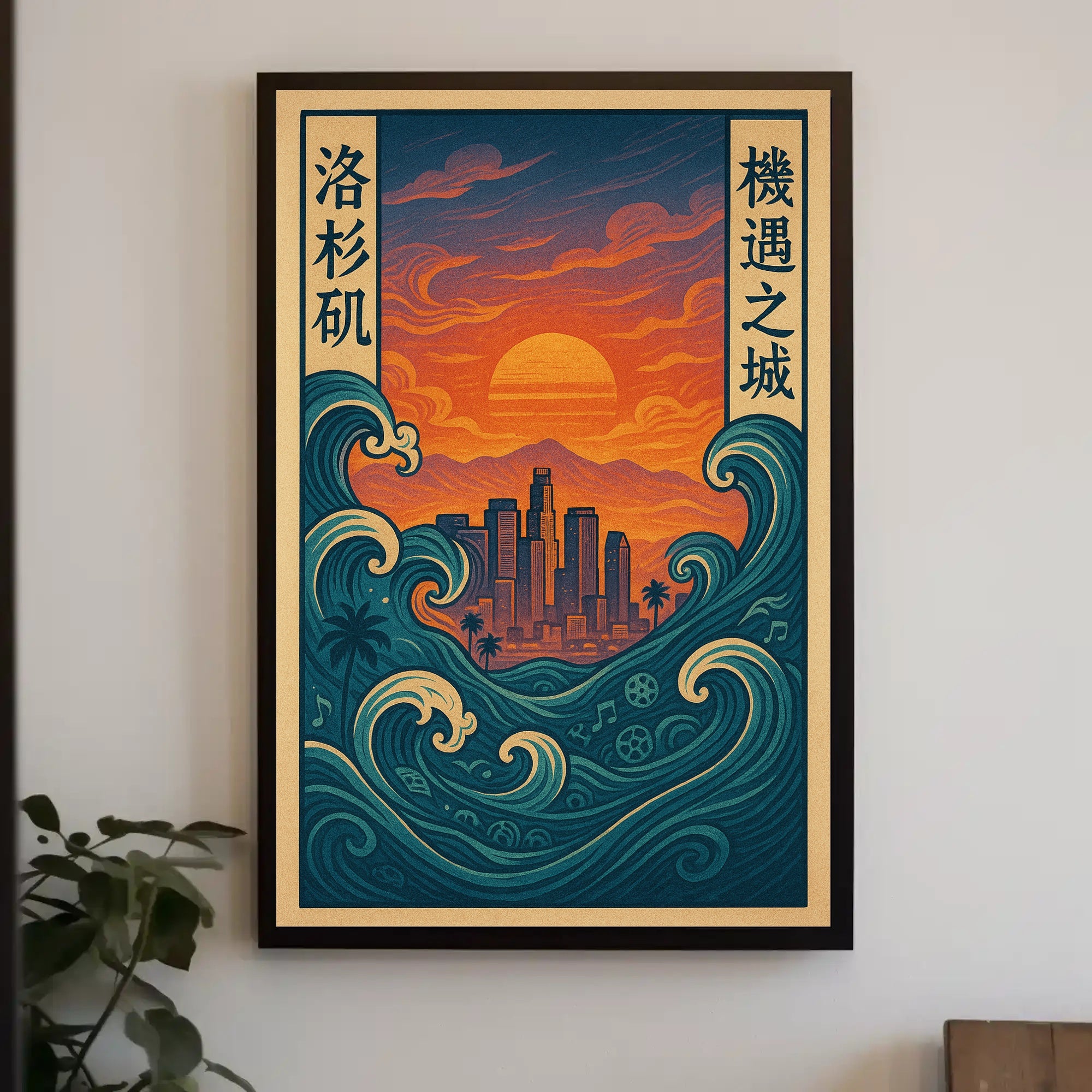 Los Angeles Sunset Fusion Urban or Cityscape Poster
