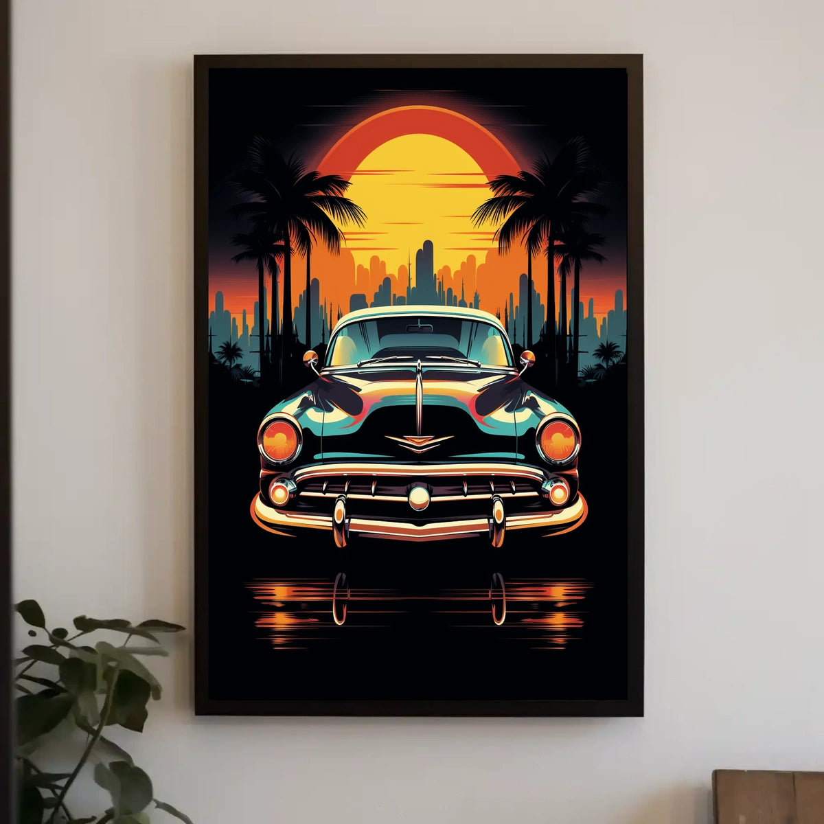 Retro Sunset Drive Poster
