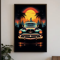 Retro Sunset Drive Poster