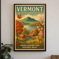 Vermont Scenic Beauty Travel Poster PosterGoat