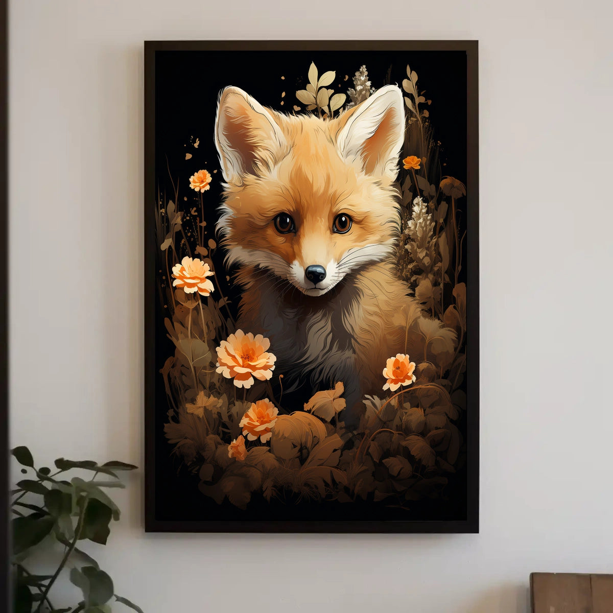 Enchanted Forest Guardian Whimsical Fox Lovers Poster