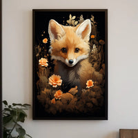 Enchanted Forest Guardian Whimsical Fox Lovers Poster