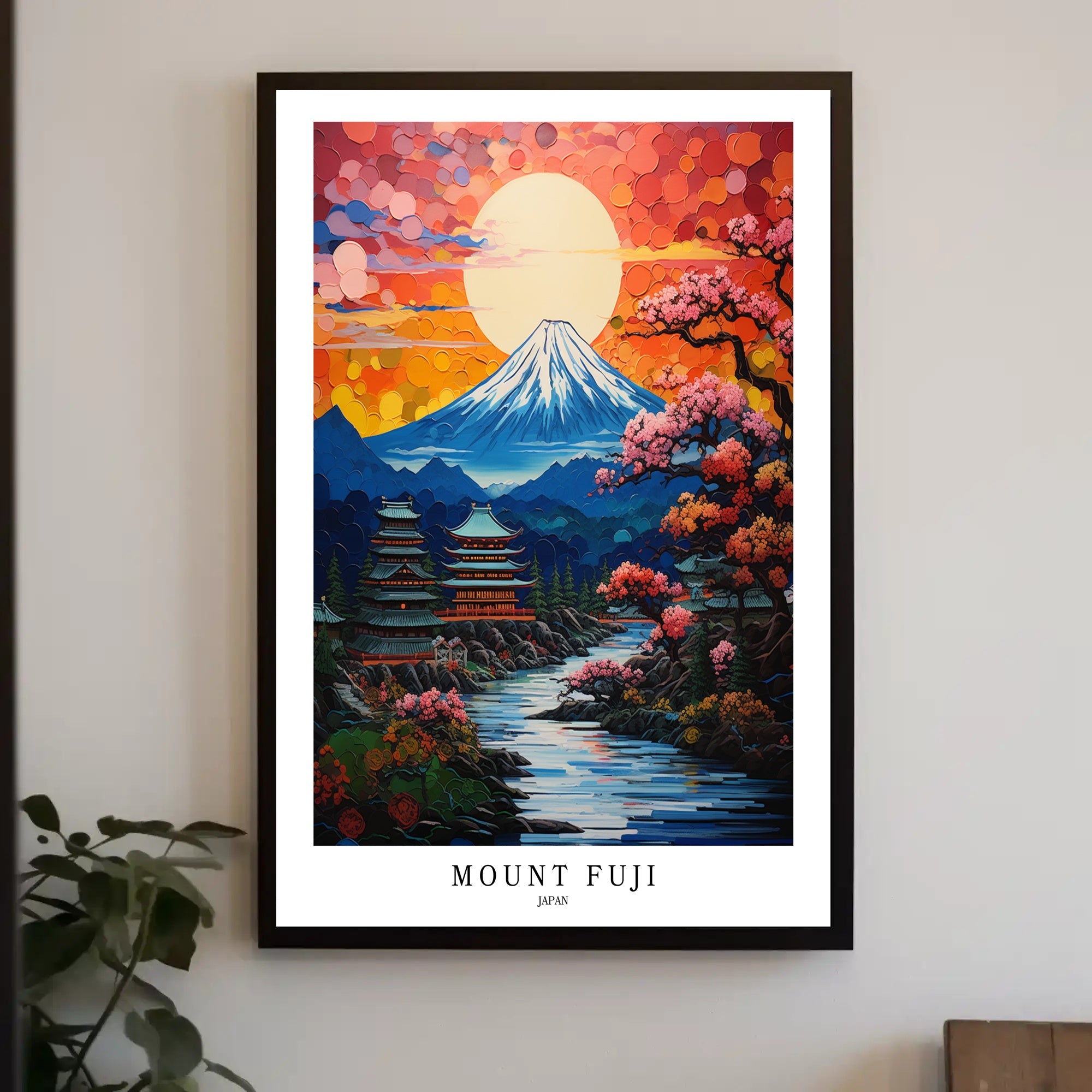 Mount Fuji Artistic Landscape Poster - Cultural or Heritage Poster PosterGoat