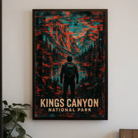 Kings Canyon National Park Vintage Wanderlust Poster