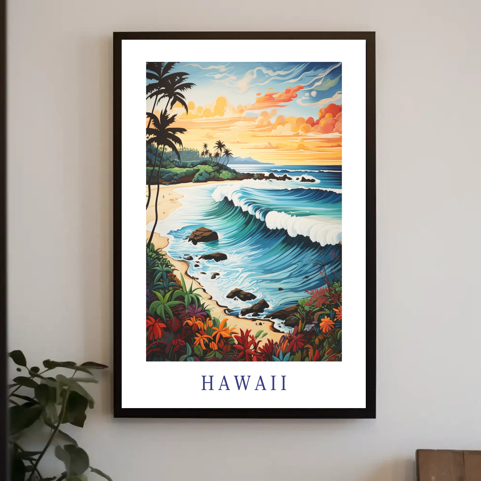 Hawaiian Tropical Paradise Travel Poster PosterGoat