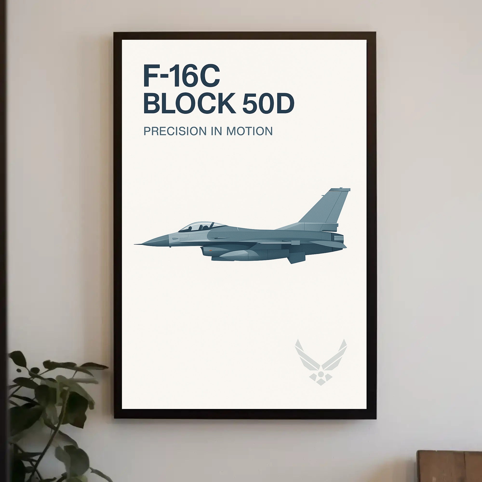 F-16C Precision Motion US Military Aviation Poster PosterGoat