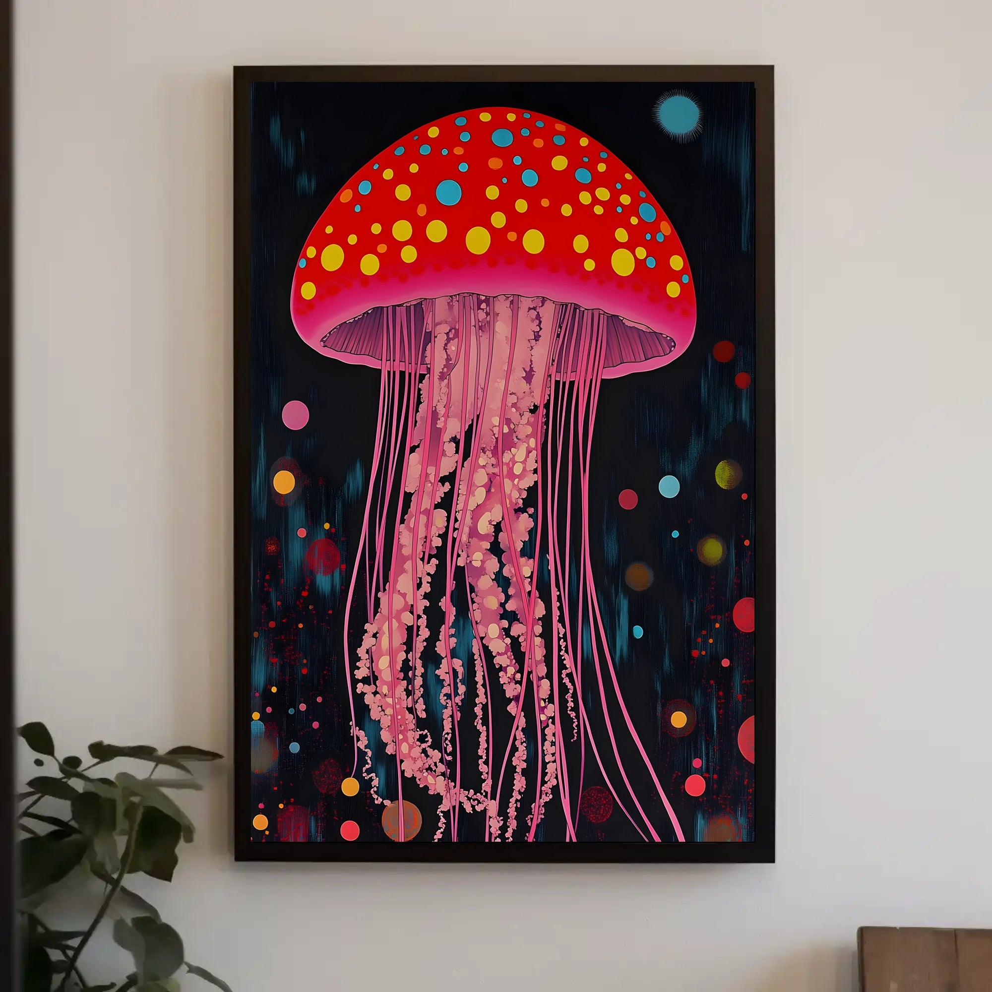 Jellyfish Poster Vibrant Dreamscape Wall Art