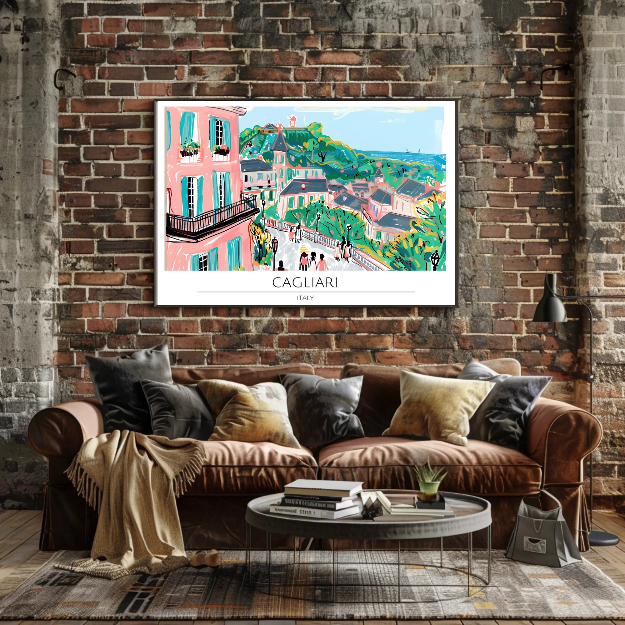 Vibrant Cagliari Poster PosterGoat