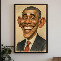 Barack Obama Caricature Poster PosterGoat