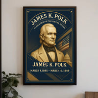 James K. Polk Patriotic Historical or Presidential Poster PosterGoat