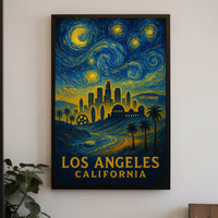 Starry Night Over Los Angeles Poster