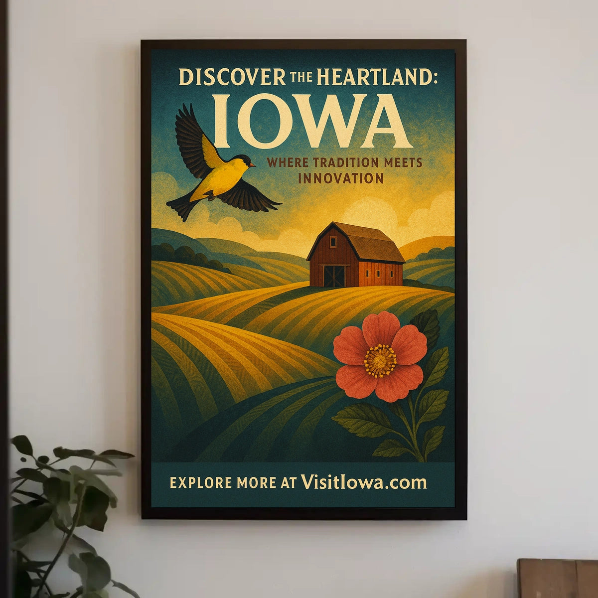 Discover the Heartland Iowa Poster