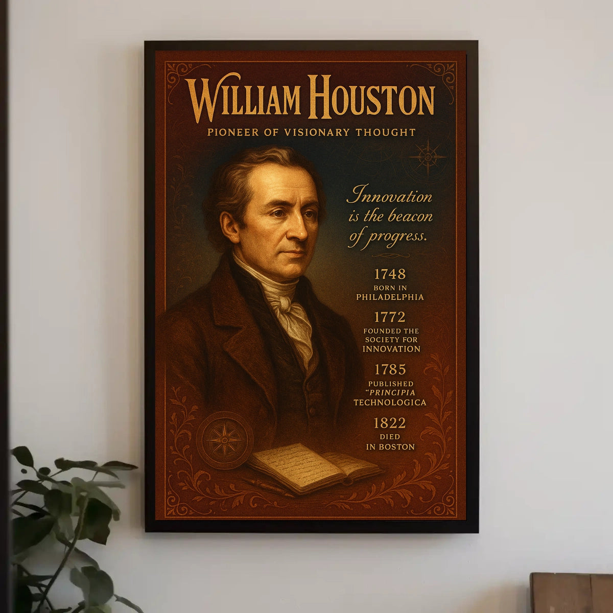 William Houston Pioneer of Visionary Thought Poster