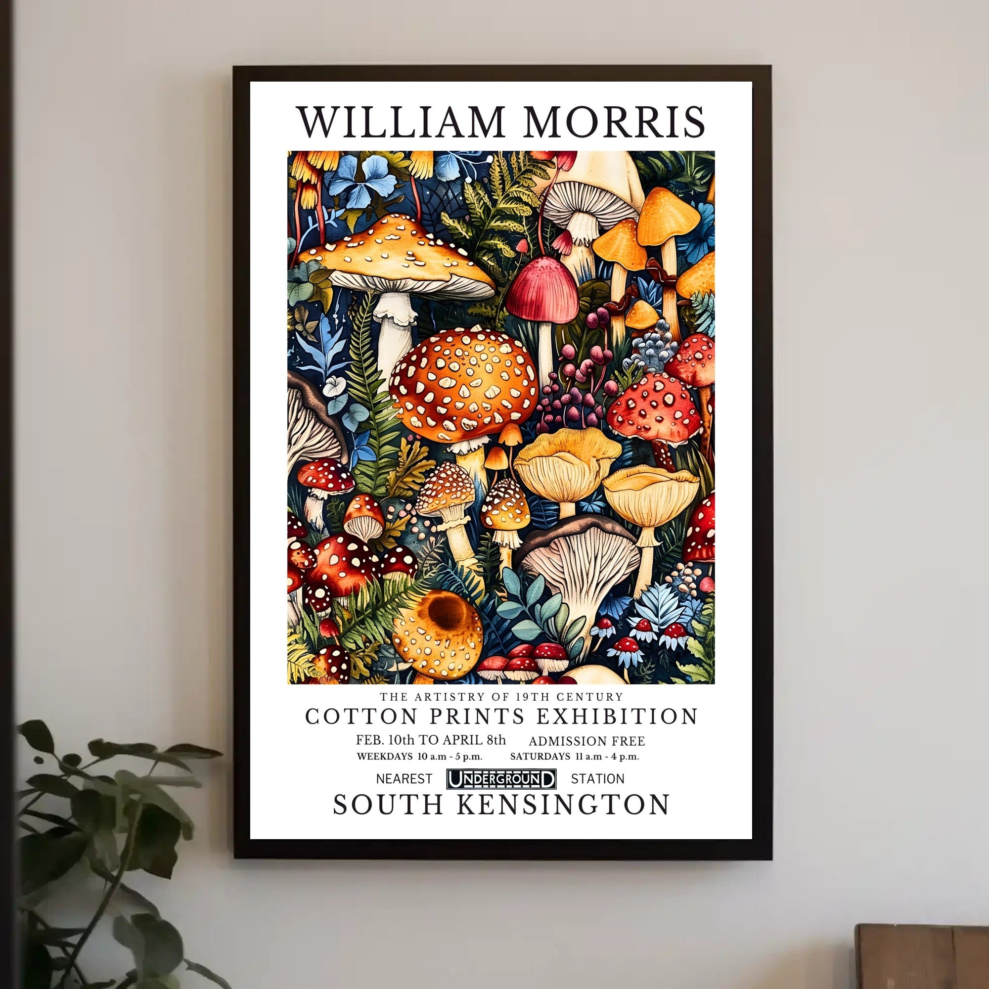 William Morris Cotton Prints Exhibition Poster