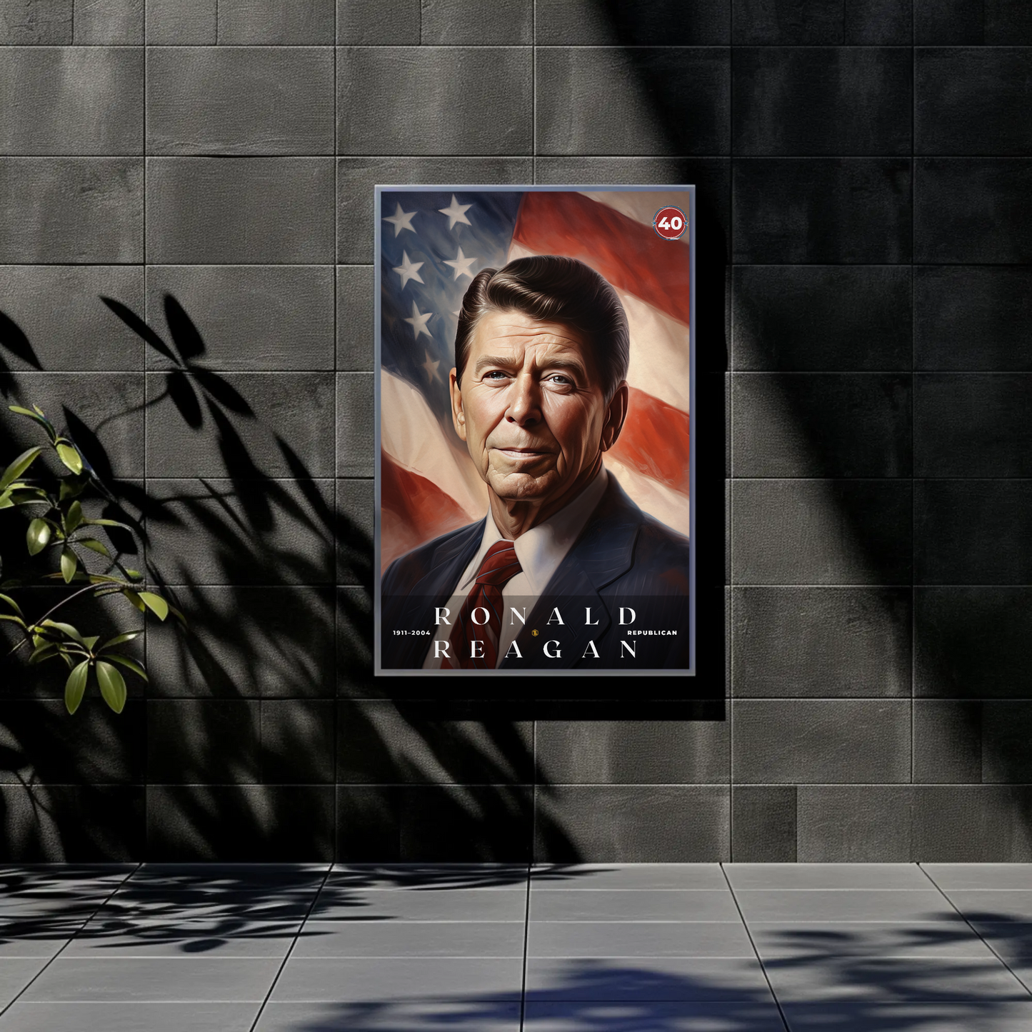 Ronald Reagan 40th President Of The United States Portrait