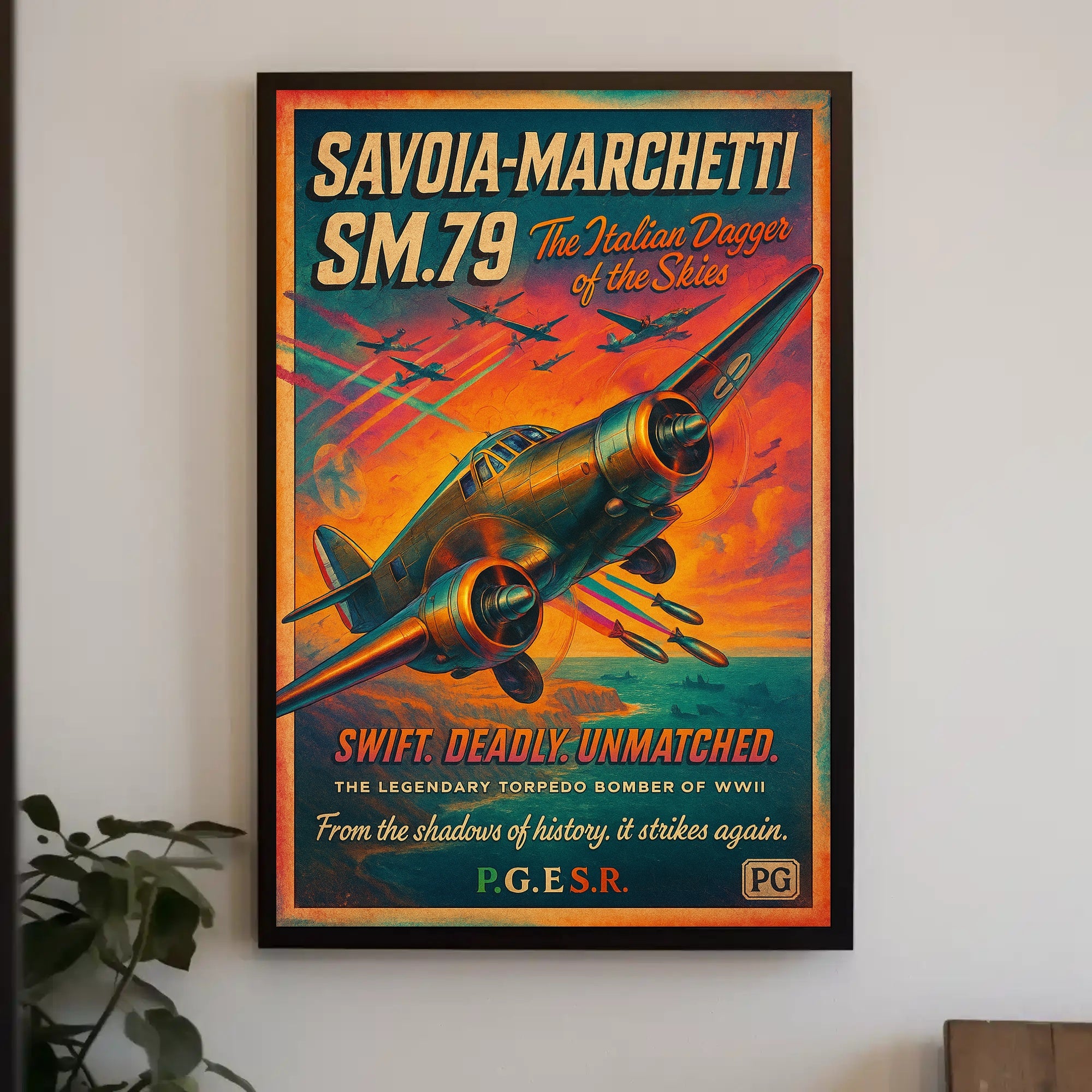 The Italian Dagger: WWII Aircraft Propaganda Poster