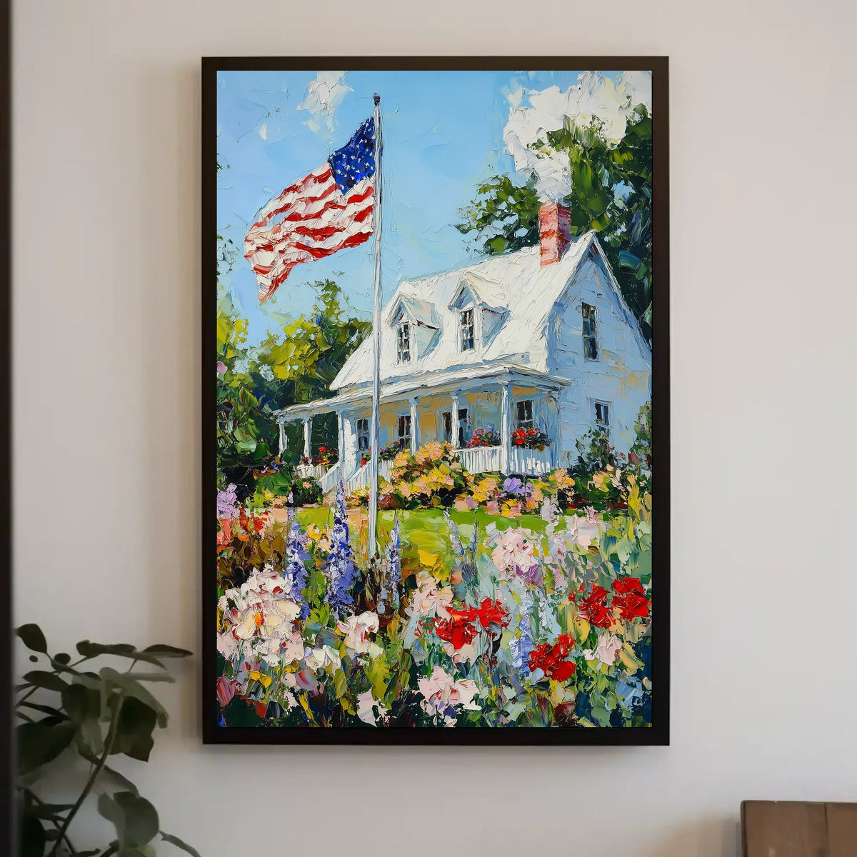 Classic White American Farmhouse Home Decor Poster