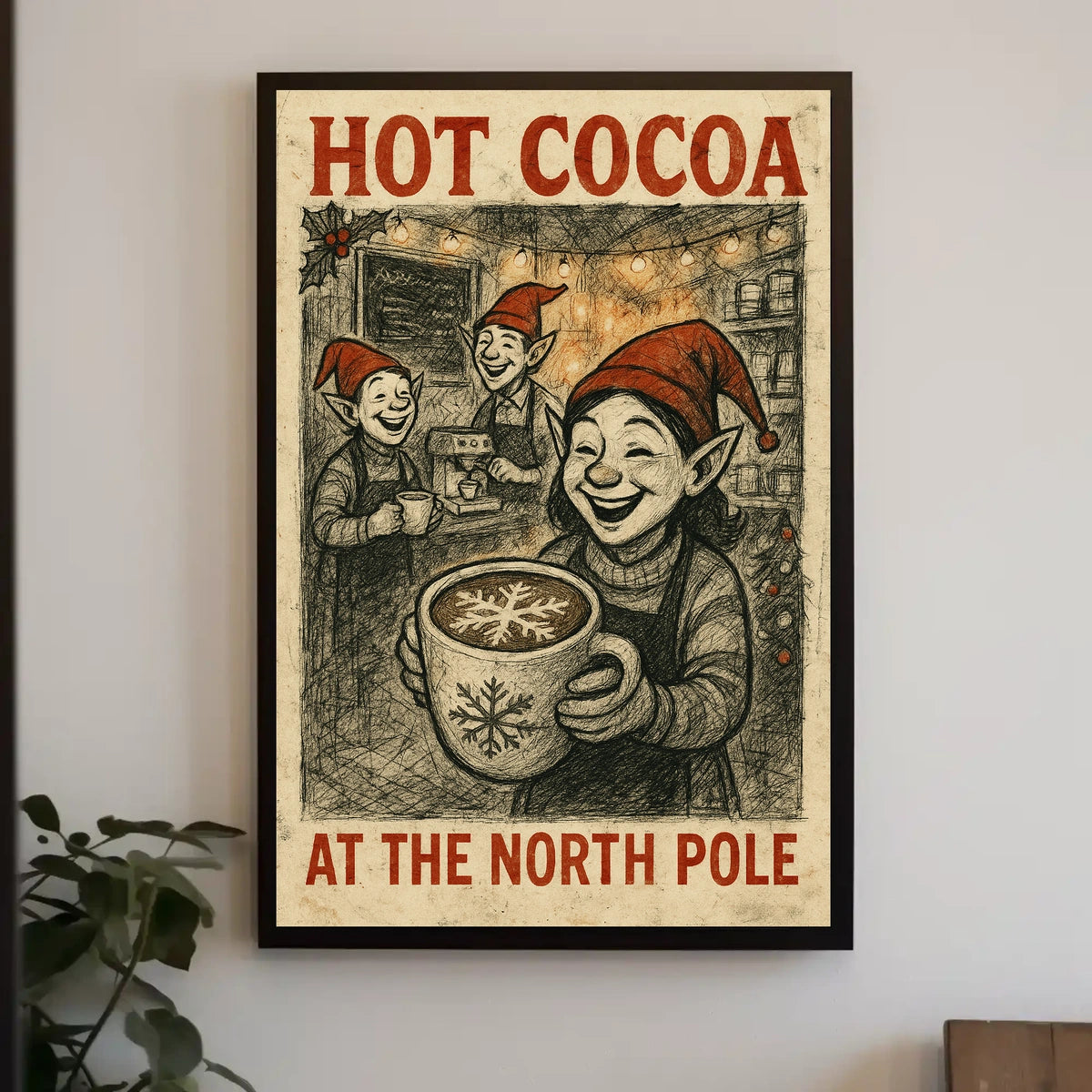 Hot Cocoa At The North Pole Poster