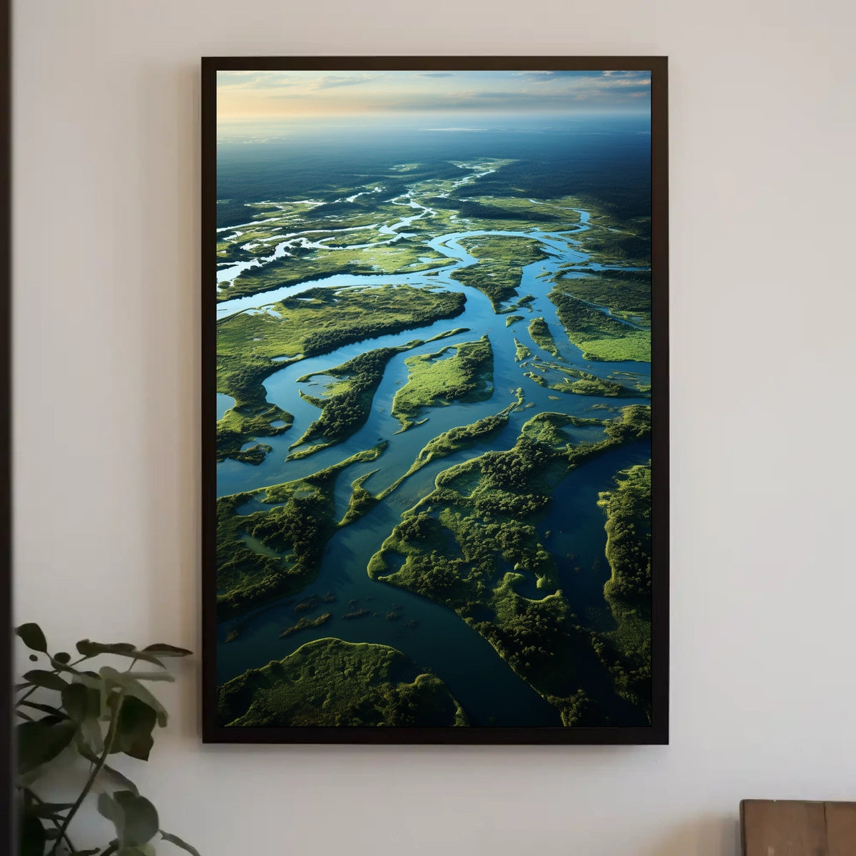 Serene River Landscape Poster
