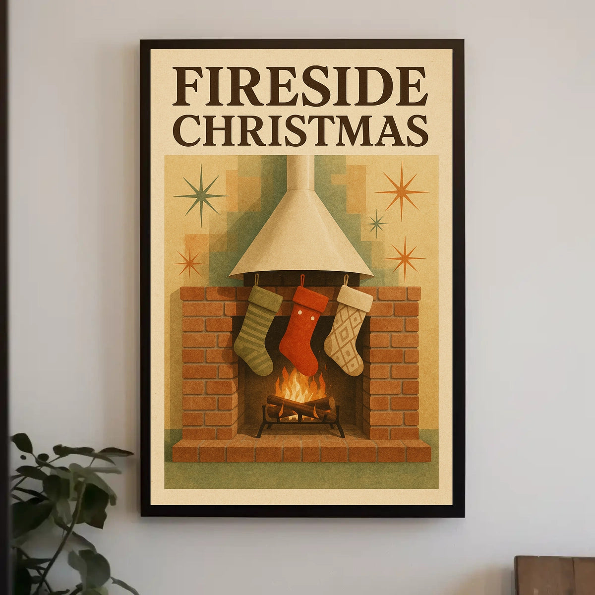 Fireside Christmas Poster