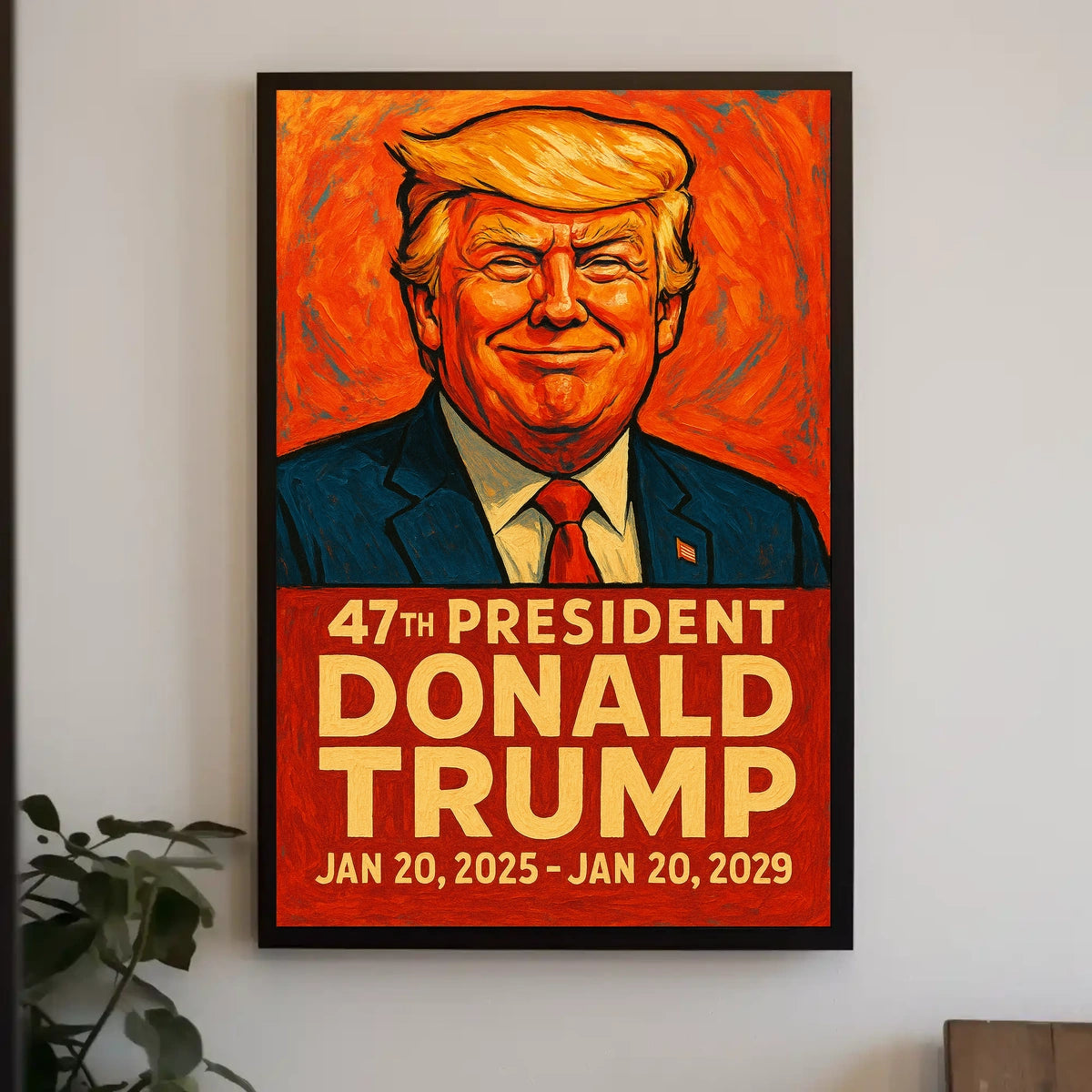 Donald Trump Visionary Orange Expressionism Patriot Poster