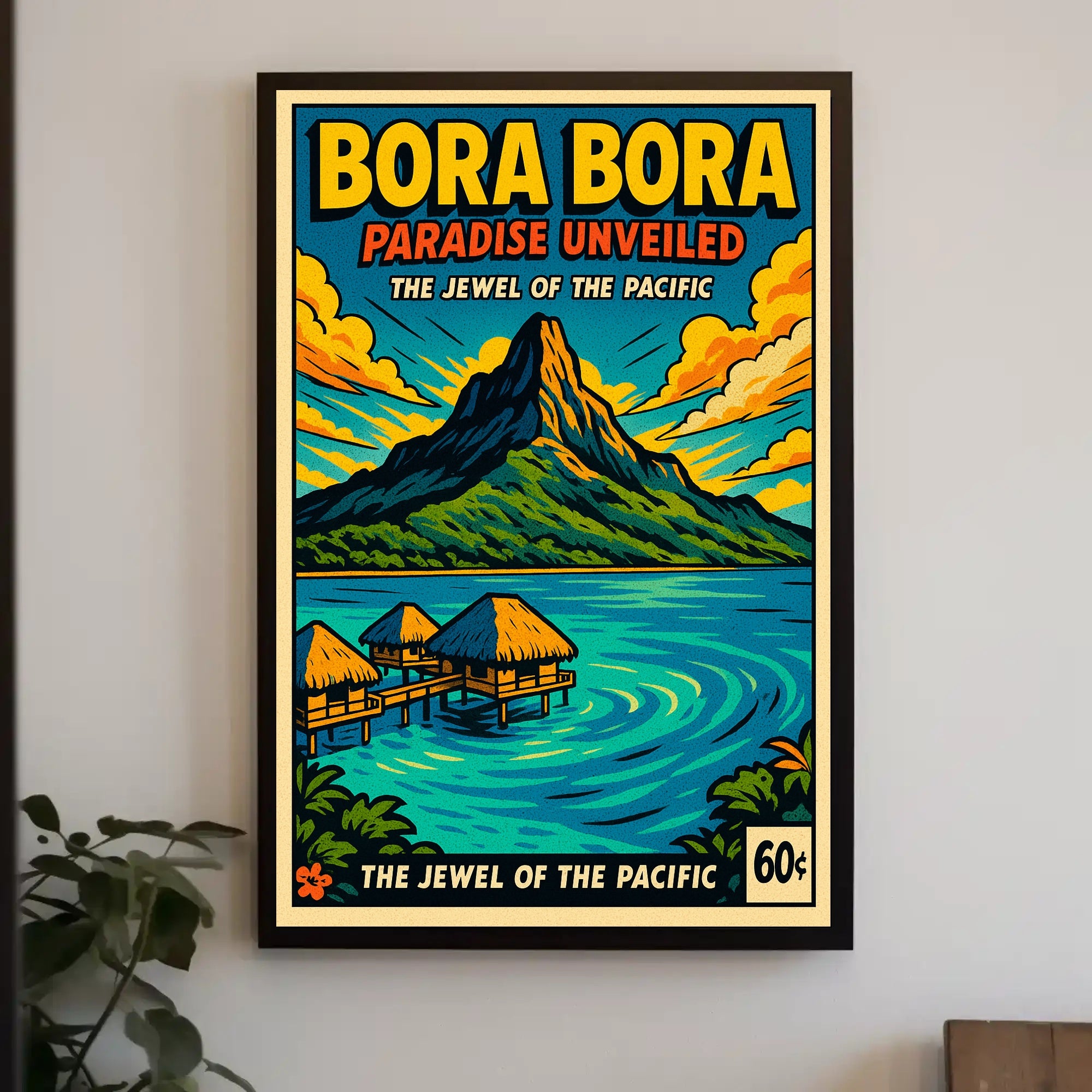 Bora Bora Paradise Vintage Travel Poster PosterGoat