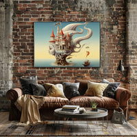 Surreal Castle Head Dreamscape - Fantasy or Mythology Poster