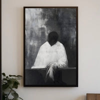 Haunting Faceless Figure in Surrealism Abstract Artistic Poster PosterGoat