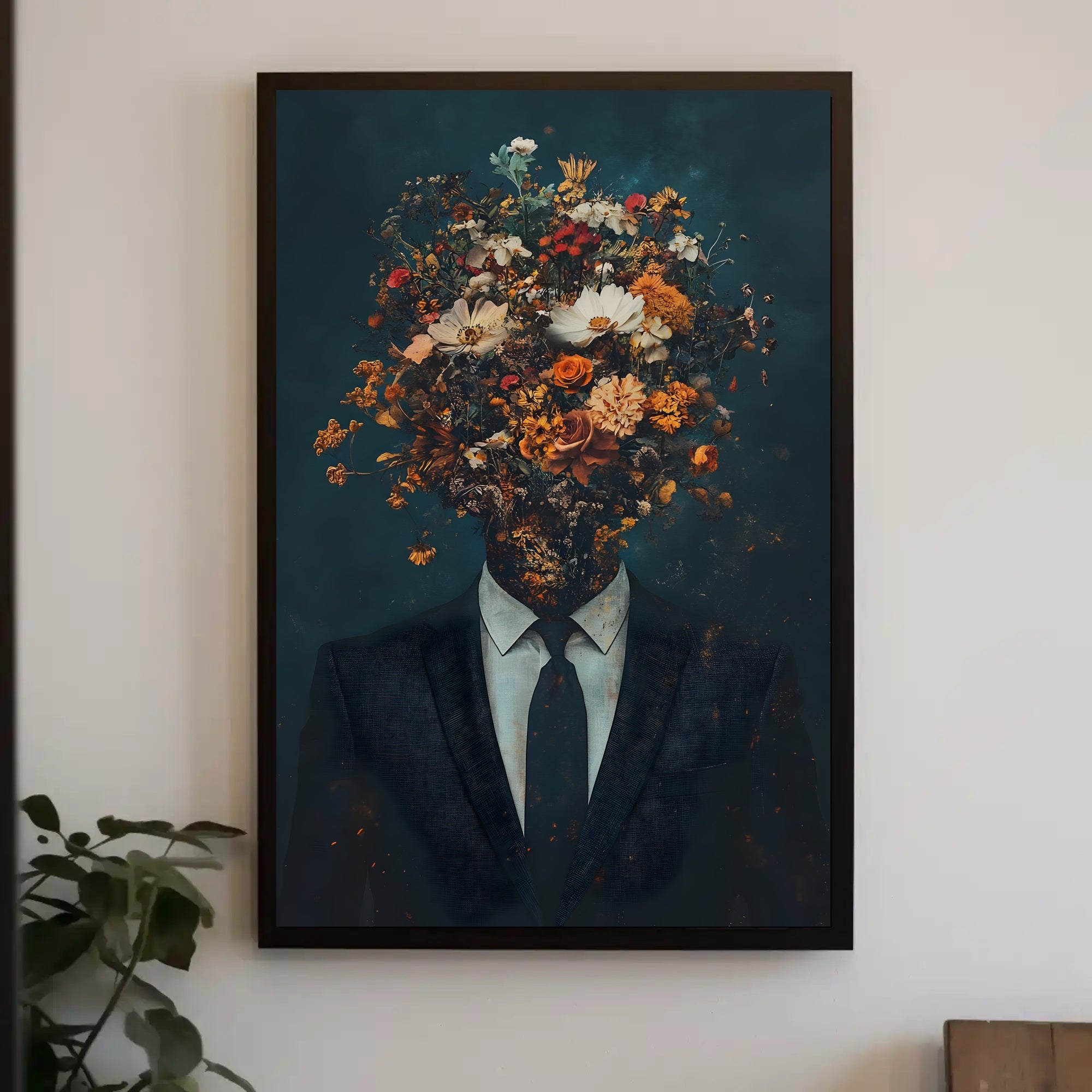 Blossoming Identity Surreal Floral Poster Print