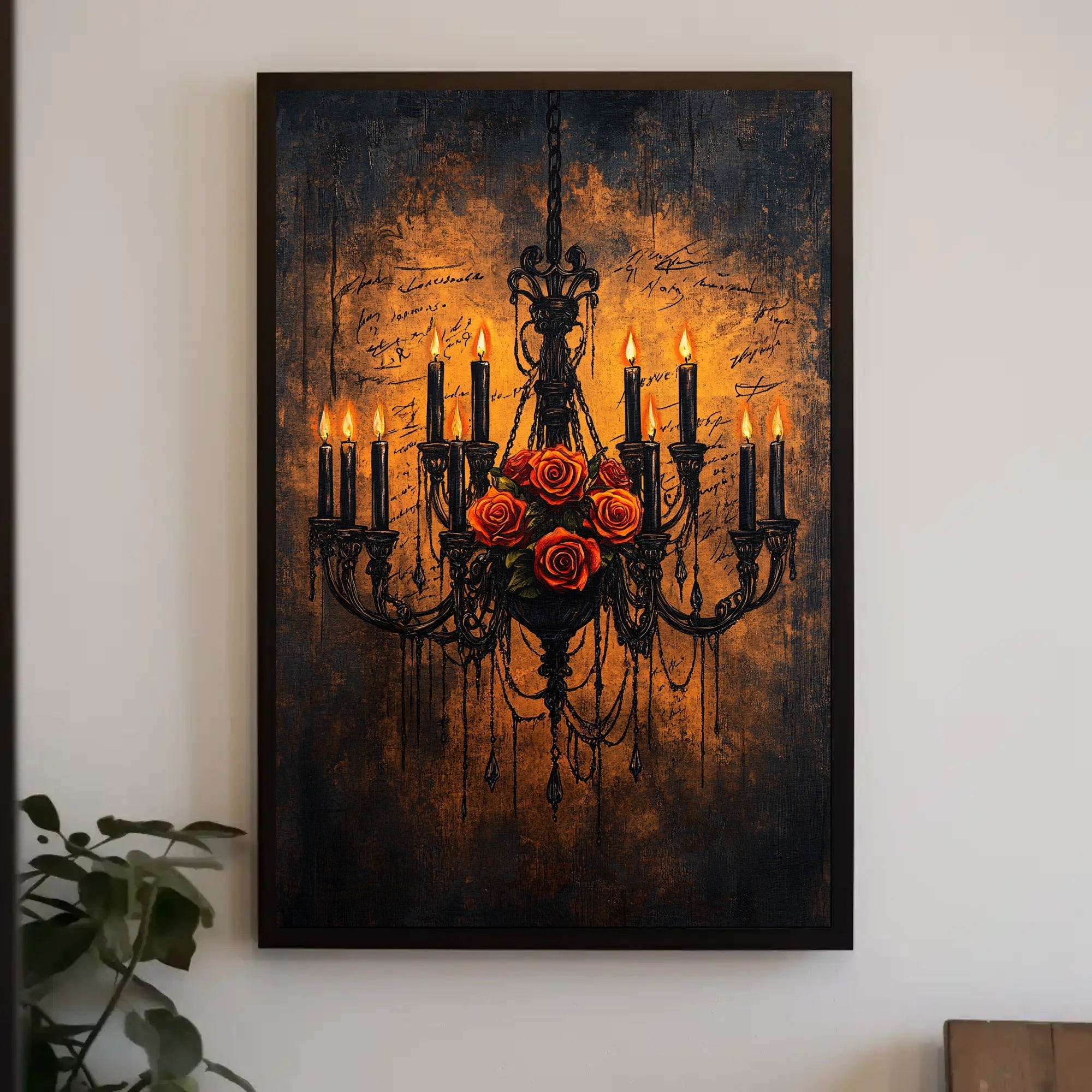Chandelier Of Roses Poster