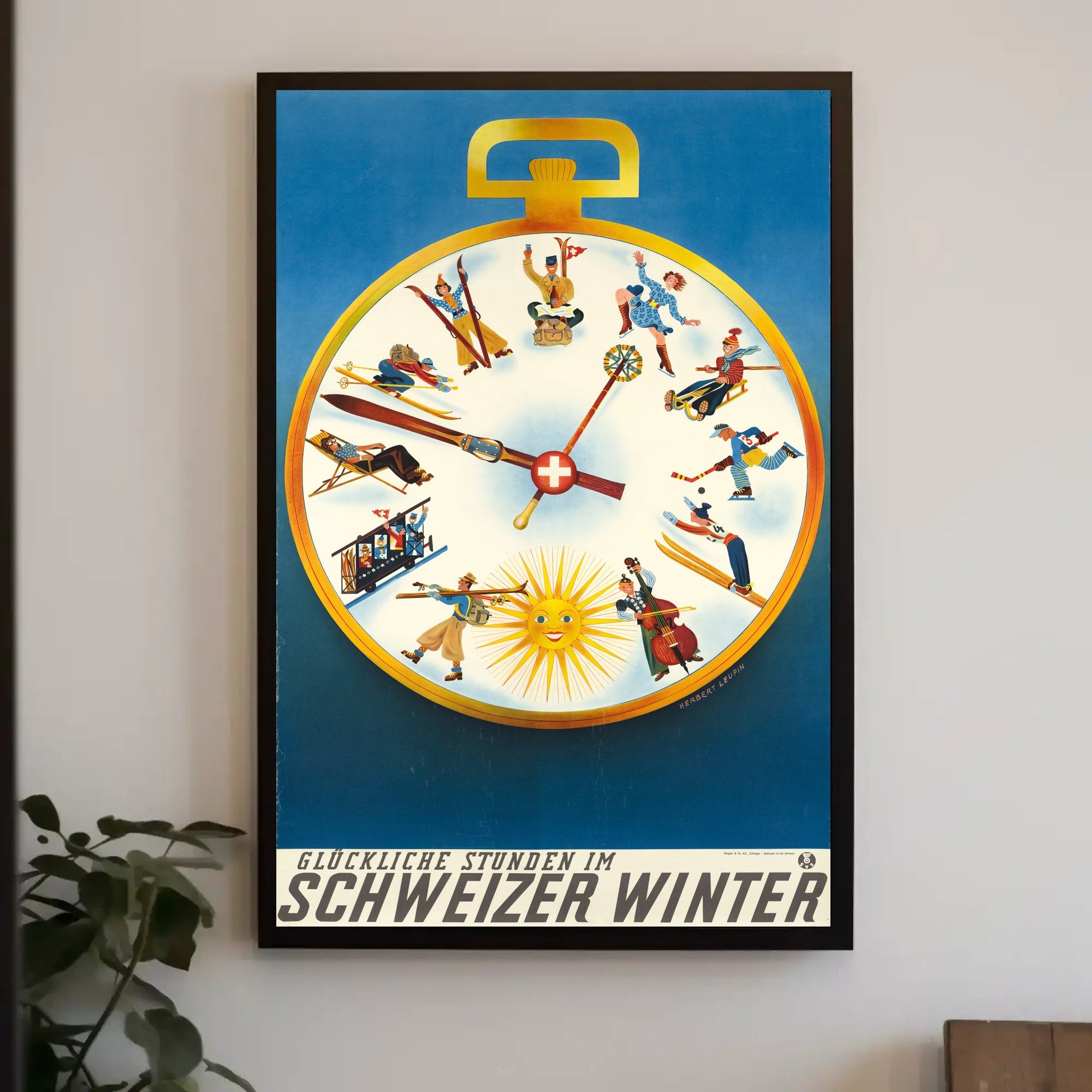 Swiss Winter Adventures Vintage Travel Poster PosterGoat