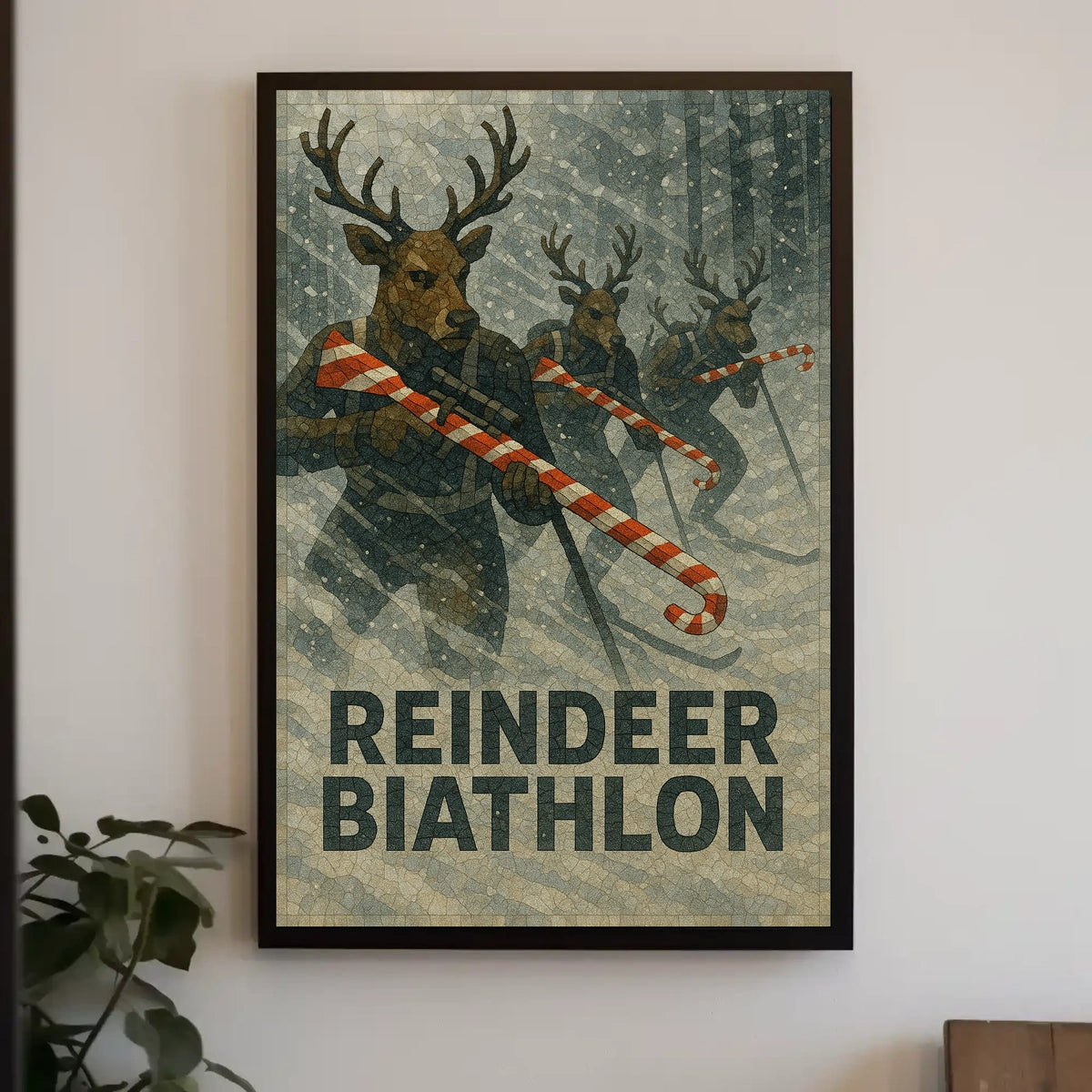 Reindeer Biathlon Poster
