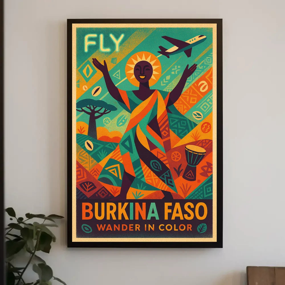 Wander In Color Burkina Faso Travel Poster PosterGoat