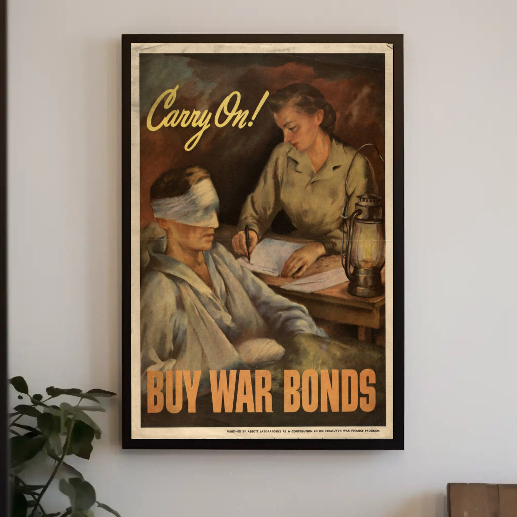 Carry On! Buy War Bonds Poster PosterGoat