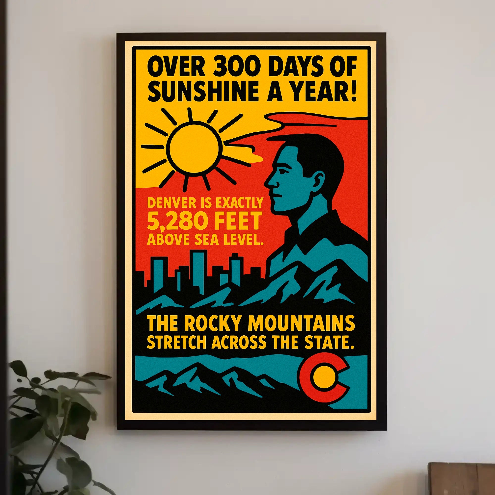 Colorado Sunshine and Elevation Poster
