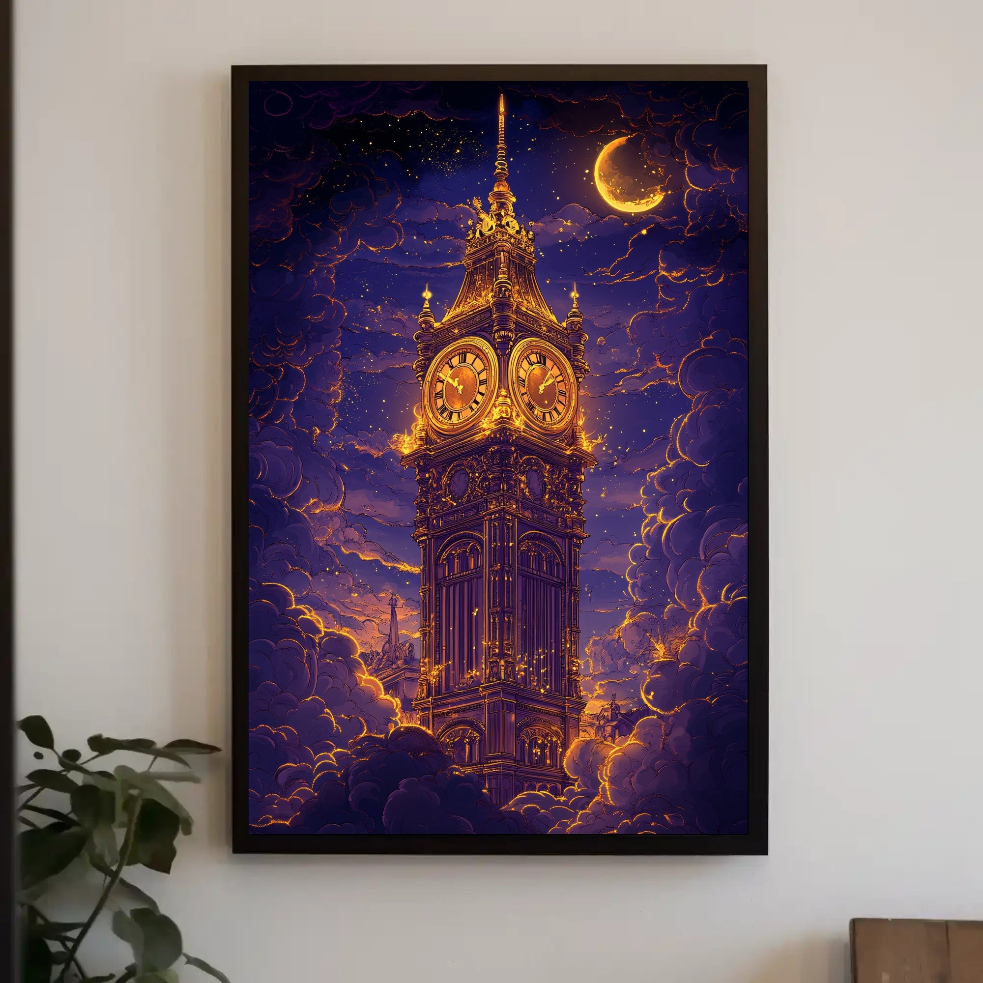 Big Ben Under a Dreamy Night Fantasy Poster