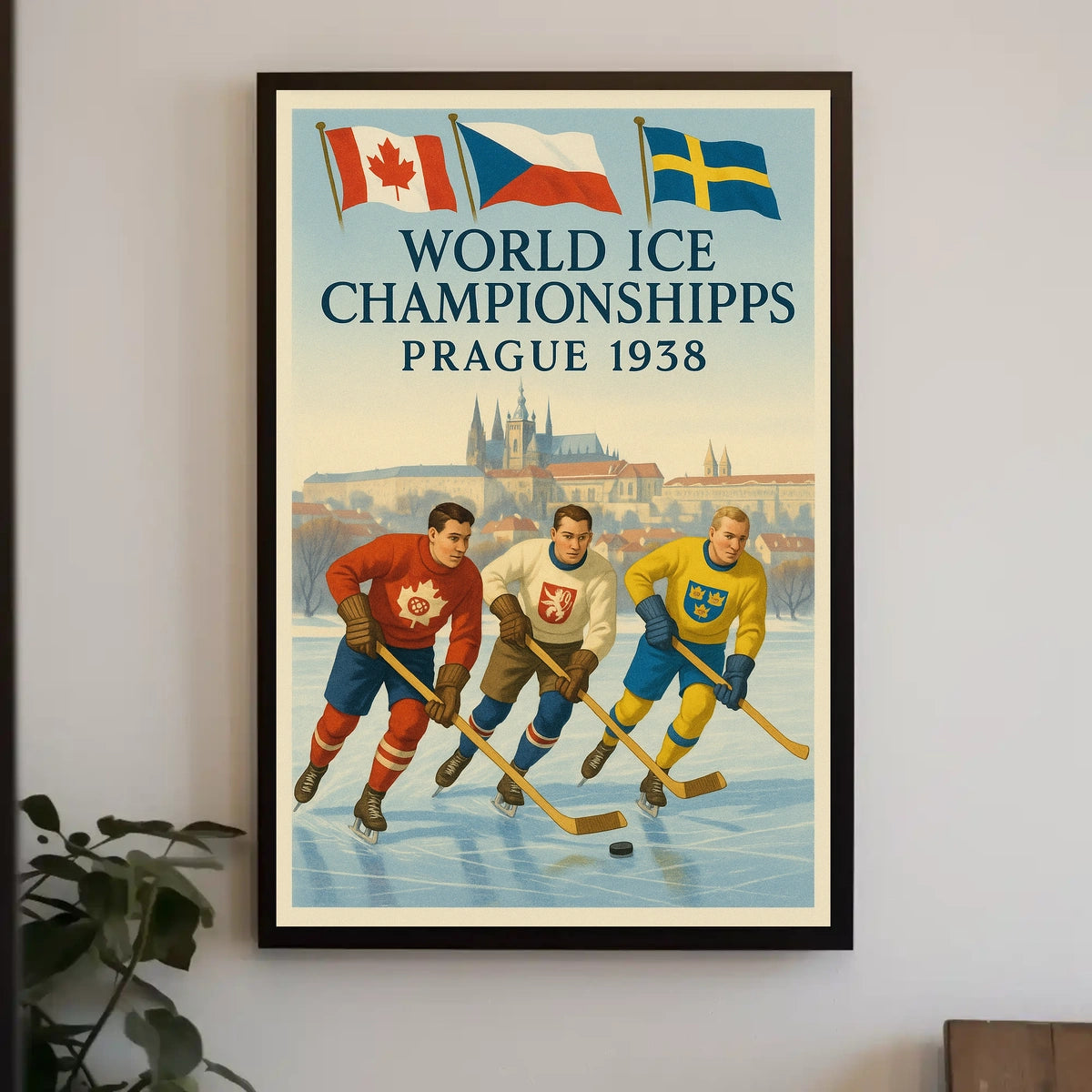 World Ice Championships Prague 1938 Poster