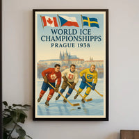 World Ice Championships Prague 1938 Poster