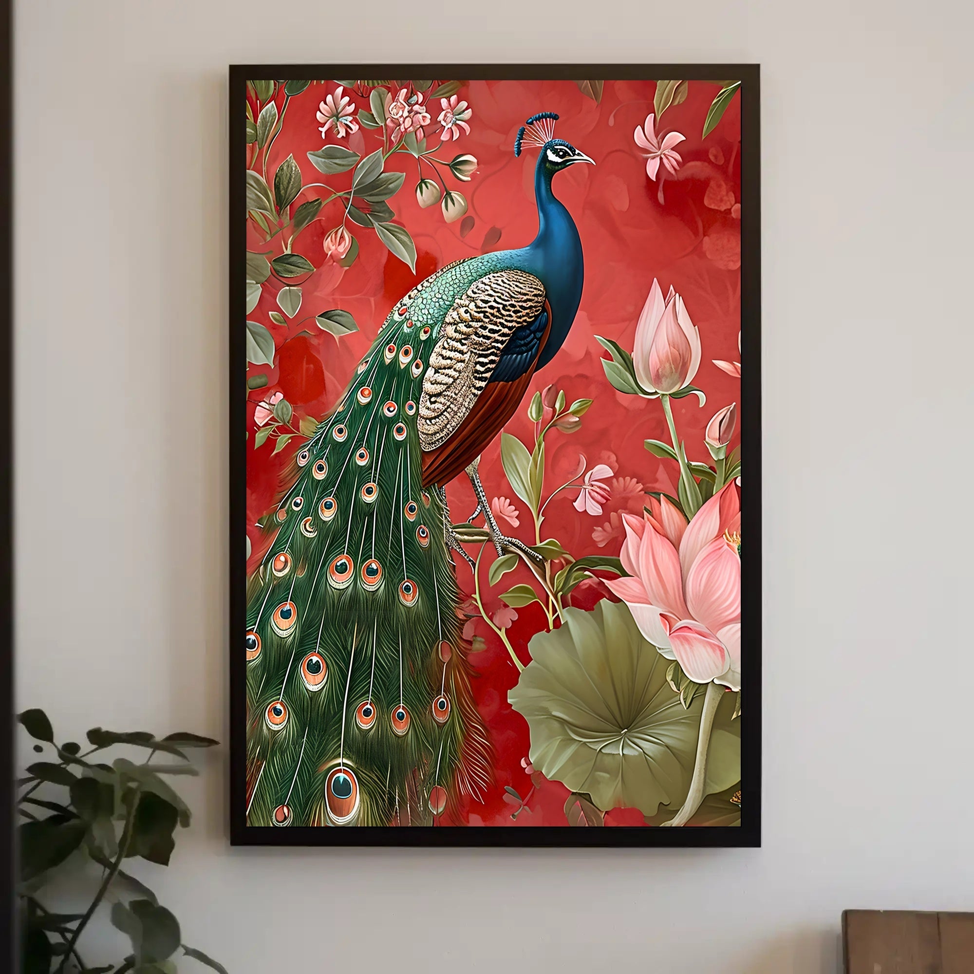 Peacock Elegance: Exotic Animal Art Poster