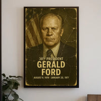 Gerald Ford 38th President of the United States Damaged Photograph Poster