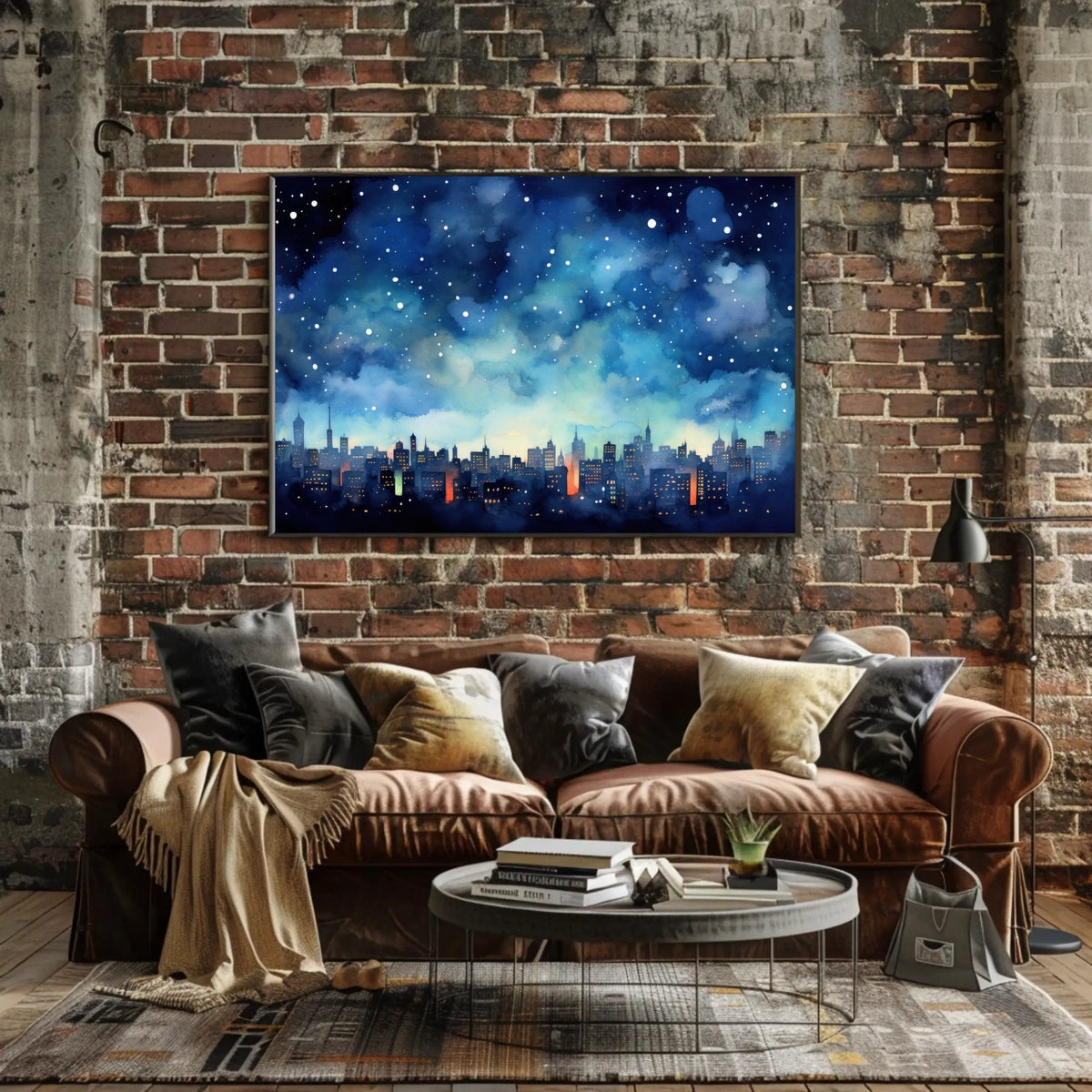Starry Night Over the City Poster