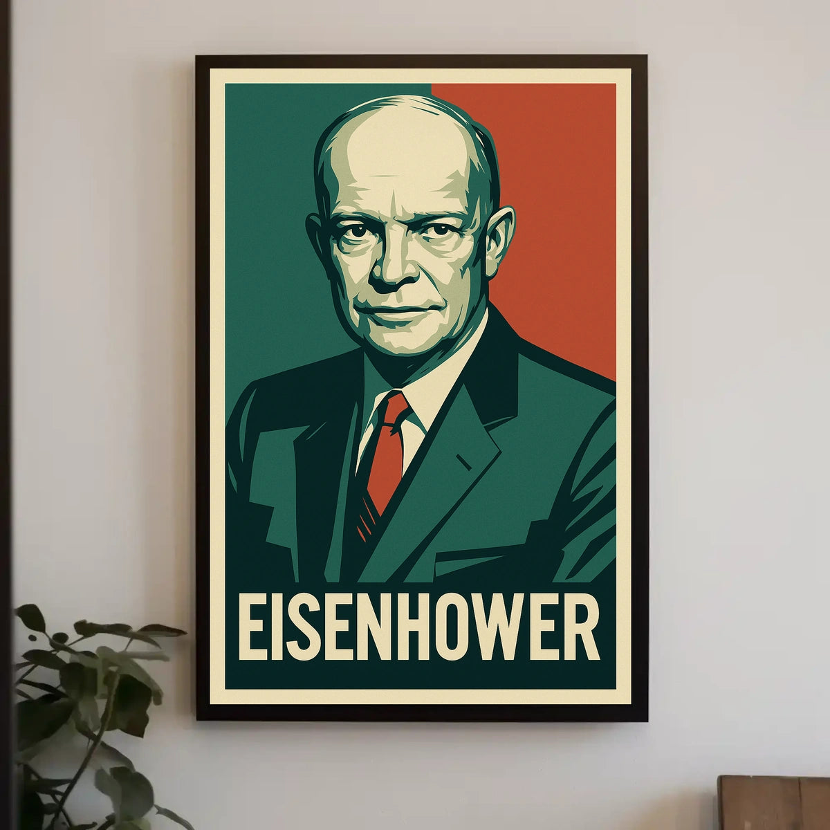 Dwight Eisenhower Historical Figure Vintage Ads Photography Realism Decor Lovers Wanderlust Poster