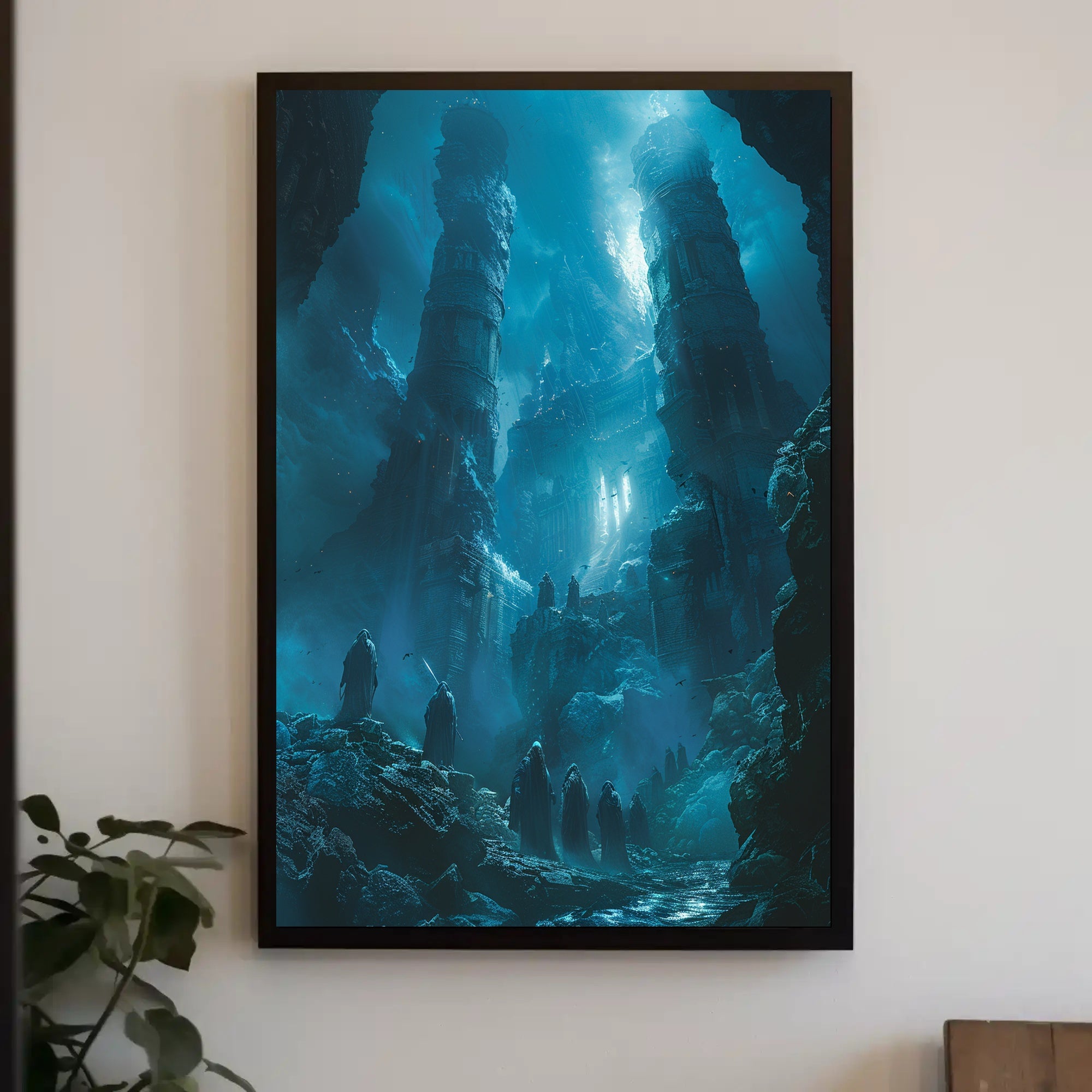 Mystical Underwater Ruins Fantasy or Mythology Poster PosterGoat