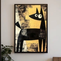 Abstract Canine Poster Modern Minimalist Dog Wall Art